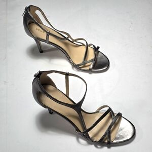 Pelle Moda Women's Silver Strappy Heels